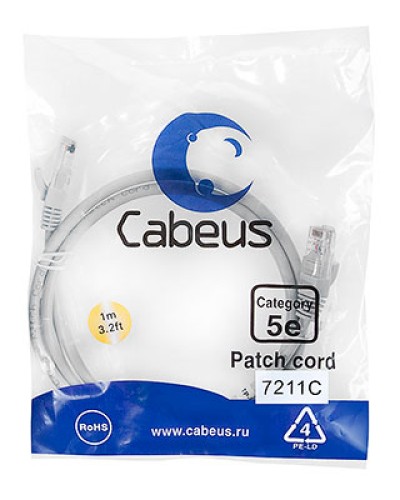 Патч-корд Cabeus PC-FTP-RJ45-CAT.6-0.5M-LSZH в Первоуральске Патчкорды (медные) Pintop.ru