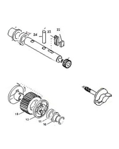 Выходной вал BX-E, BX-E241 Came 119RIBX015 в Первоуральске Запчасти для шлагбаумов и автоматики Pintop.ru