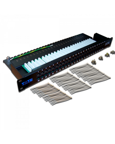 Патч-панель телефонная, 19, 1U, 50 портов RJ-45 TWT (TWT-PP50TEL45) в Первоуральске Патч панель Pintop.ru