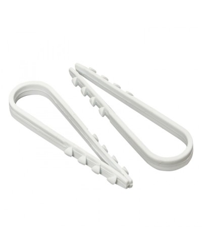 Дюбель-хомут для круглого кабеля (5-10мм) белый (100шт.) EKF PROxima (plc-ncc-5x10w) в Первоуральске Аксессуары для кабель-канала Pintop.ru