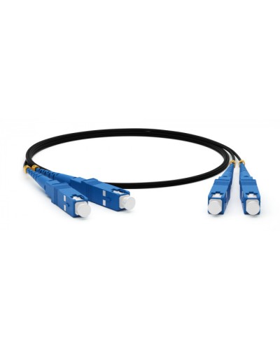 Патч-корд волоконно-оптический Hyperline FC-D3-62-SC/PR-ST/PR-H-10M-LSZH-BK в Первоуральске Патч-корды оптические Pintop.ru