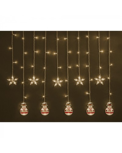 Гирлянда Navigator 95 025 NGF-D037-02 (бахрома звезды и снеговики CW 3*0.6м IP20 в Первоуральске Источники света(Лампы) Pintop.ru