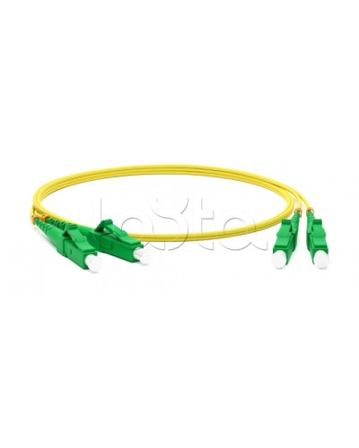 Патч-корд волоконно-оптический одномодовый SM 9/125 (OS2), LC/APC-LC/APC, duplex, LSZH, 2 м Hyperline FC-D2-9-LC/AR-LC/AR-H-2M-LSZH-YL в Первоуральске Патч-корды оптические Pintop.ru