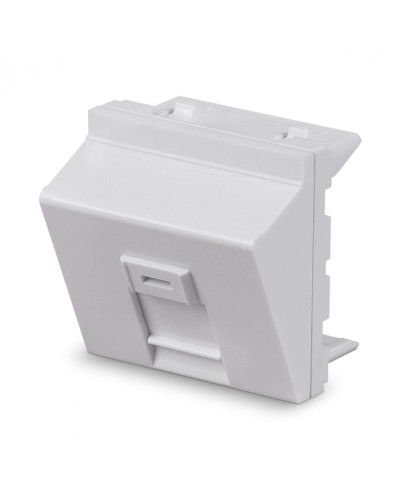 Вставка 45x45 (Mosaic) для 1 модуля формата Keystone Jack, угловая Cabeus (FP-A-45-1M) в Первоуральске Модули Keystone Pintop.ru