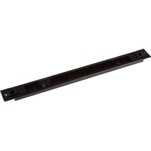 Панель 19" с щеточным вводом 1U, быстросъемная, черная LANMASTER LAN-DC-TLBRP-1U