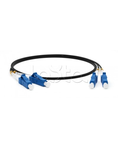 Патч-корд волоконно-оптический Hyperline FC-D2-9-LC/UR-LC/UR-H-10M-LSZH-BK в Первоуральске Патч-корды оптические Pintop.ru