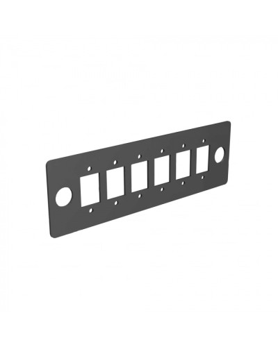Сменная планка для оптических розеток 6 MPO/MTP Cabeus (FO-FP-6MPO-BK) в Первоуральске Кросс оптический Pintop.ru