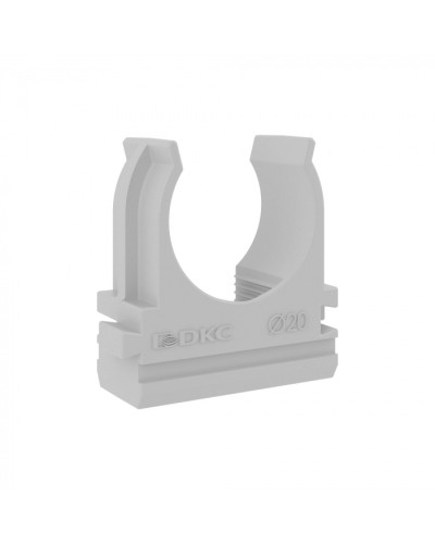 Держатель-клипса быстрого монтажа, для крепления труб, ф20мм, пластик, RAL 7035 DKC 51020M в Первоуральске Держатели, клипсы, скобы Pintop.ru