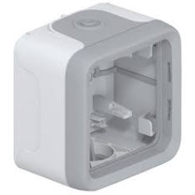 Коробка для накладного монтажа с мембранными сальниками серый 1 пост Plexo Legrand 069651