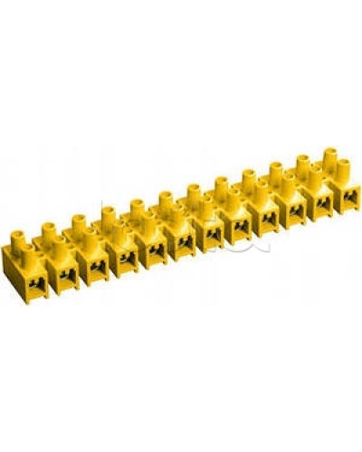 Зажим винтовой ЗВИ-5 н/г 1,5-4мм2 (12пар) желтый IEK UZV7-005-04 в Первоуральске Клеммные колодки Pintop.ru