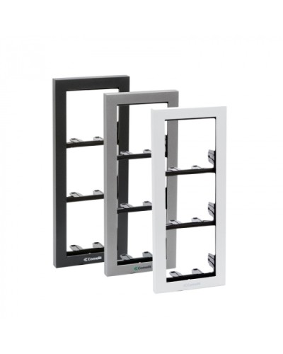 Рамка iKall на 3 модуля, антрацит Comelit в Первоуральске Малоабонентные видеодомофоны Pintop.ru