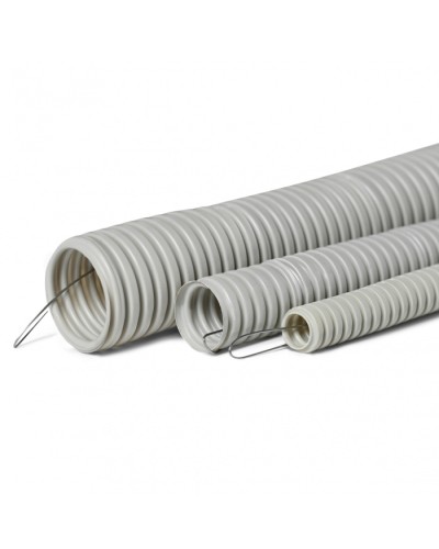 Труба гофр. тяжелая самозатух. ТГТ СЗПВХ(нг) 40 мм с зондом (15 м) ПожТехКабель (710-005) в Первоуральске Труба гофрированная Pintop.ru