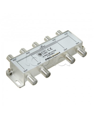 Сплиттер антенный ТВ х 8 под F разъём 5-1000 МГц PROCONNECT 05-6025 в Первоуральске Дополнительное оборудование для сетей Pintop.ru