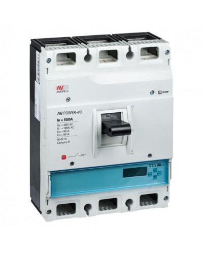 Автоматический выключатель AV POWER-4/3 1000А 50kA ETU6.2 EKF (mccb-43-1000-6.2-av) в Первоуральске Электротехническое оборудование Pintop.ru