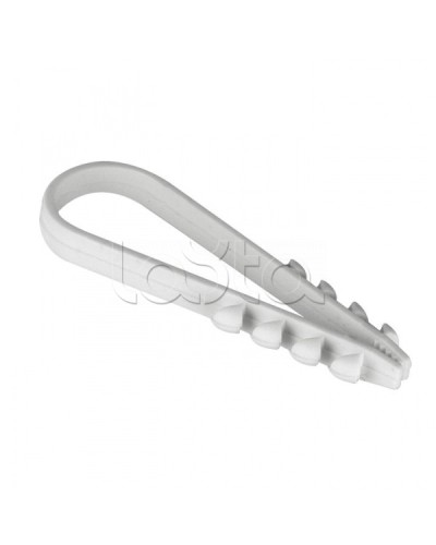 Дюбель-хомут для круглого кабеля (19-25мм) белый (100шт.) EKF PROxima (plc-ncc-19x25w) в Первоуральске Крепеж: Дюбели, шурупы, саморезы Pintop.ru