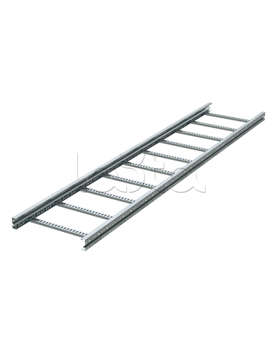 Лоток лестничный 80х400 мм, лонжерон 1,5 мм, L 3000 мм, горячий цинк DKC ULM384HDZ в Первоуральске Кабельные лотки Pintop.ru