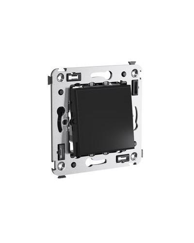 Выключатель одноклавишный в стену, Avanti, Черный квадрат DKC 4402103 в Первоуральске Аксессуары для кабель-канала Pintop.ru