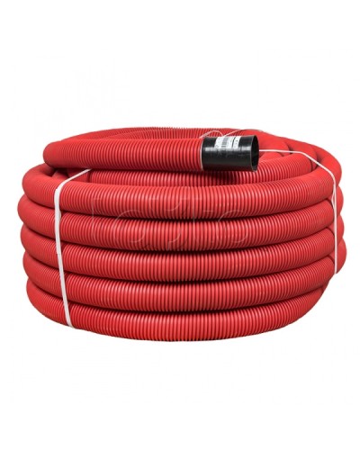 Труба гофр. двустенная ПНД/ПНД гибкая с протяжкой d75 мм (50 м) красная EKF-Plast (tg2st-75-50m) в Первоуральске Труба гофрированная Pintop.ru