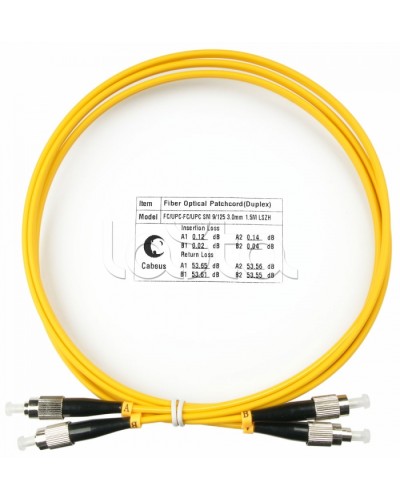 Шнур оптический duplex FC-FC 9/125 sm 1,5м LSZH Cabeus FOP(d)-9-FC-FC-1,5m в Первоуральске Патч-корды оптические Pintop.ru