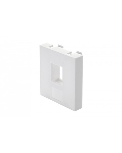 Адаптер 45 × 45 мм для 1 мультимедиа-модуля Keystone без шторки, белый Eurolan (16B-45-11WT) в Первоуральске Модули Keystone Pintop.ru