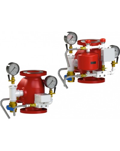 Узел управления спринклерный водозаполенный Спецавтоматика УУ-С80/1,6В-ВФ.О4-01 Прямоточный-80 (с камерой задержки) в Первоуральске Устройства пуска водяного пожаротушения Pintop.ru