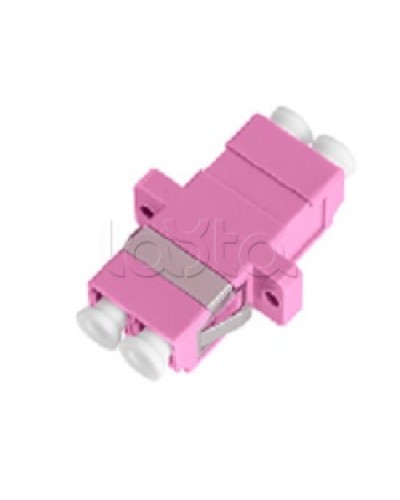 Адаптер NIKOMAX волоконно-оптический, соединительный, многомодовый, стандарта OM4, LC/UPC-LC/UPC, двойной, пластиковый, без шторки, с фланцами, маджента, уп-ка 2шт. NIKOMAX (NMF-OA2M4-FN-LCU-LCU-MG-2) в Первоуральске Проходные адаптеры и розетки оптические 