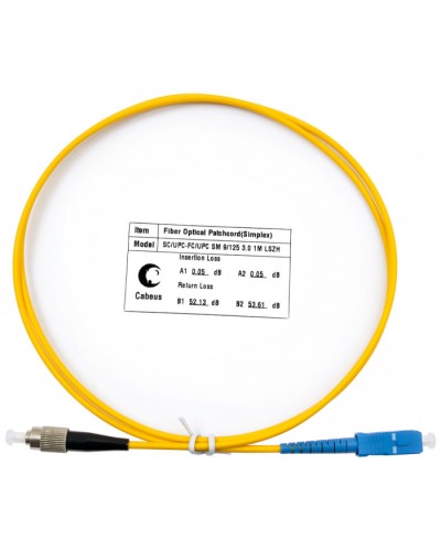 Шнур оптический simplex SC-FC 9/125 SM 1 м LSZH в Первоуральске Патч-корды оптические Pintop.ru
