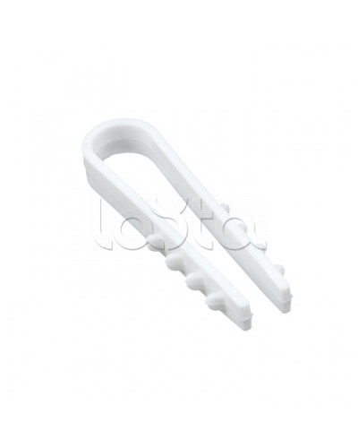 Дюбель-хомут для круглого кабеля (5-10мм) белый (50шт.) EKF PROxima (plc-ncs50-5x10w) в Первоуральске Крепеж: Дюбели, шурупы, саморезы Pintop.ru