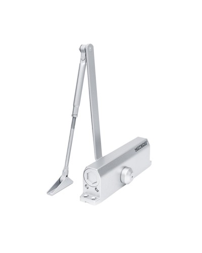 Доводчик NOTEDO DC-110 DA EN3-4, с задержкой закрывания, с рычажной тягой, (белый) (RAL9016) в Первоуральске Доводчики Pintop.ru