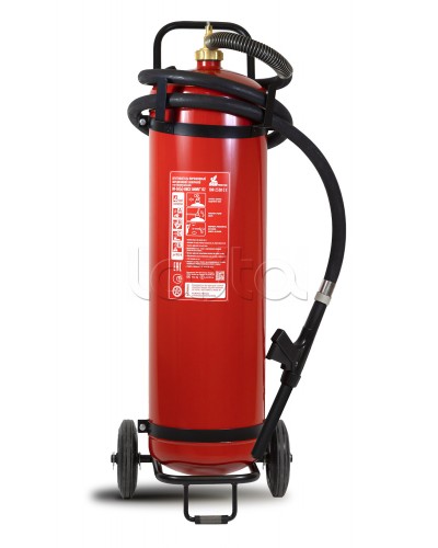 Огнетушитель ПОЖТЕХНИКА ОП-50(з) МИГ на тележке с перекрывным стволом, (баллон 62,5л., ОТВ-50кг) в Первоуральске Огнетушители Pintop.ru