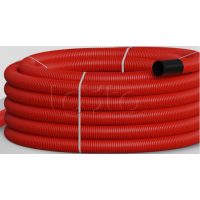 NR063 Двустен. труба ПНД гибкая откр. прокладки, SN18, с зондом, D63мм (50м) красн. Экопласт (801063HFR-UF-RD)