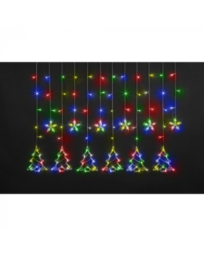 Гирлянда Navigator 95 126 NGF-D033-04 (бахрома звезды и елочки RGBY 2.5*1м IP20) в Первоуральске Источники света(Лампы) Pintop.ru