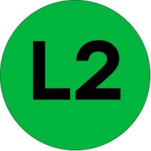 Наклейка "L2" d=20мм EKF PROxima (an-2-15-1)