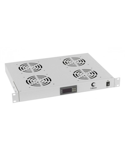 Панель вентиляционная с 4 вентиляторами с цифровым термодатчиком Cabeus JG03t в Первоуральске Вентиляторные модули Pintop.ru