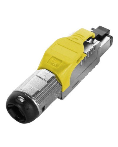 Разъем полевой оконцовки RJ-45 Hyperline (PLUE-8P8C-S-C6A-SH-YL) в Первоуральске Коннекторы Pintop.ru