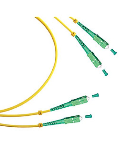 Шнур оптический SM 9/125 duplex SC/APC-SC/APC (1 м) Cabeus FOP(D)-9-SC/APC-SC/APC-1M в Первоуральске Патч-корды оптические Pintop.ru