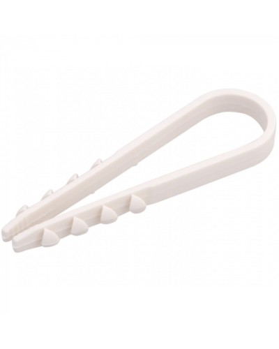 Дюбель-хомут 5-10, белый (100шт/уп) REXANT 07-4501 в Первоуральске Стяжки-хомуты Pintop.ru