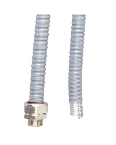 Металлорукав DN 26мм в ПВХ изоляции, Dвн 26,5 мм, Dнар 31,5, 25 м, цветчёрный DKC 6071R-027N в Первоуральске Металлорукав Pintop.ru