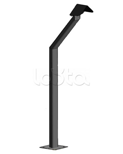 Стойка кнопки выхода Аякс наклонная исп.01 (под бетонирование), черная Магнито-контакт в Первоуральске Дополнительное оборудование для ОПС Pintop.ru