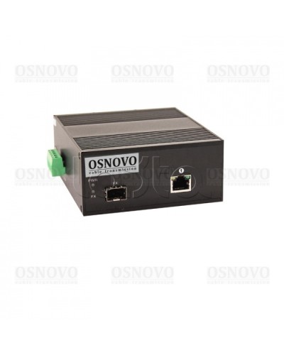 Медиаконвертер Gigabit Ethernet с поддержкой PoE OSNOVO OMC-1000-11HX/I в Первоуральске Медиаконвертеры Pintop.ru