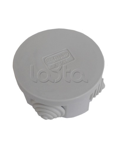 Коробка распределительная о/п с крышкой D65х35 мм, 4 вых., без галогена Экопласт 44004HF в Первоуральске Распределительные коробки Pintop.ru