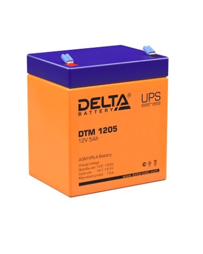 Аккумулятор свинцово-кислотный Delta DTM 1205 в Первоуральске Электротехническое оборудование Pintop.ru