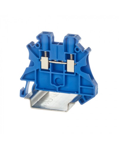 Клемма проходная, винтовой зажим, 2 точки подключения, 4 кв.мм, синяя DKC (TUR-4-BU) в Первоуральске Клеммные колодки Pintop.ru