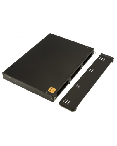 Бокс оптический 19 Hyperline FO-19V-1U-3xSLT-W130H30-24UN-BK в Первоуральске Кросс оптический Pintop.ru