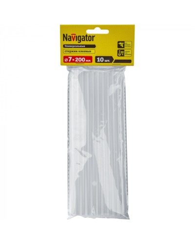 Клей Navigator 93 244 NEM-Ks01-7-270-H10 (стержень, 7 мм*270 мм, 10 шт) в Первоуральске Аксессуары для кабель-канала Pintop.ru