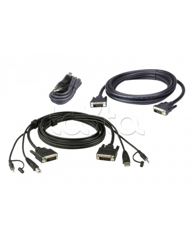 Комплект кабелей USB, DVI-D Dual Link, Dual Display для защищенного KVM-переключателя (3м) ATEN 2L-7D03UDX5 в Первоуральске Видеоусилители, Модуляторы, Делители Pintop.ru