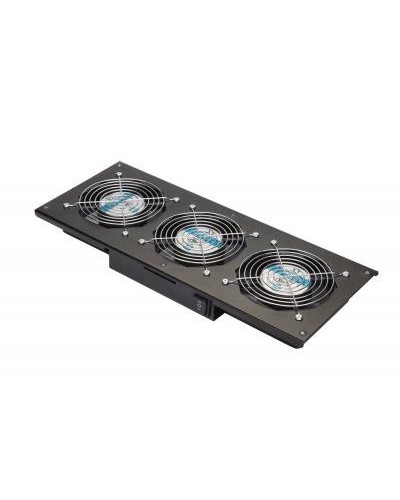 Eurolan Модуль вентиляторный потолочный, 3 вентилятора, термореле, 3 положения, черный (60A-90-11-30BL) в Первоуральске Вентиляторные модули Pintop.ru