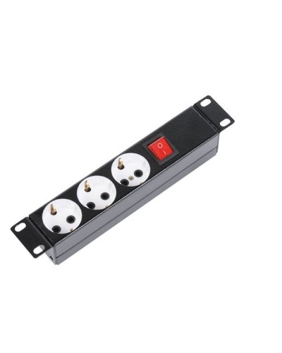 Блок силовых розеток 10 без шнура с выключателем, 3 розетки (черный) ЦМО БР-3П-10-9005 в Первоуральске Блоки розеток Pintop.ru