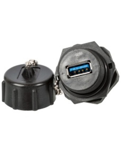 ндустриальный соединительный модуль USB 3.0, IP67, с крышкой LANMASTER (LAN-OK-USB30/180-WP) в Первоуральске Коммутационные изделия Pintop.ru