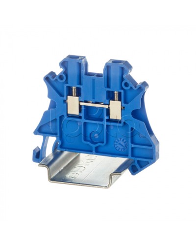 Клемма проходная, винтовой зажим, 2.5 кв.мм, синяя DKC (TUR-2.5-BU) в Первоуральске Аксессуары для стоек и шкафов Pintop.ru